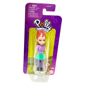 Polly Pocket Polly Doll 3.5 in Lila Purple Top Green Skirt Mattel 2022‎ New